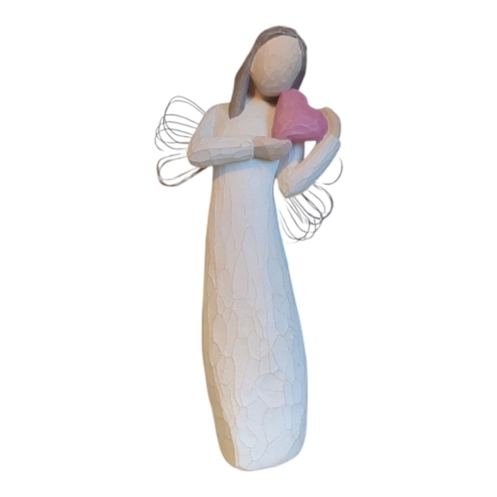 Willow Tree Angel of‎ the Heart Sculpture 8" Height Year 2000 Cream/Red